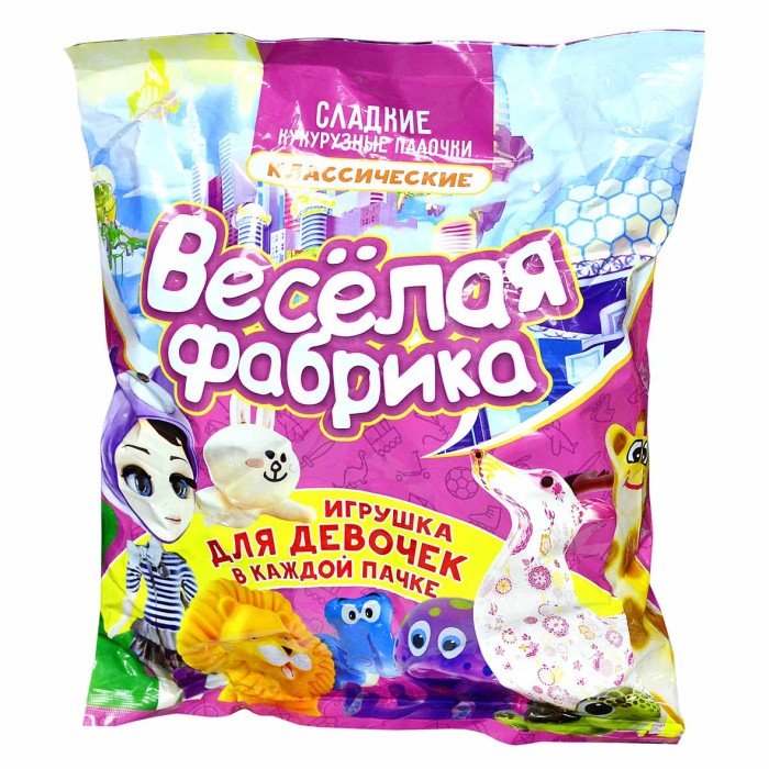 Палочки кукурузные Веселая фабрика для девочек 100гр м/у