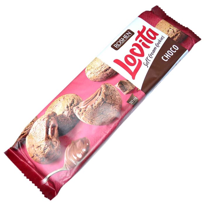 Печенье Lovita Soft Cream Cookies choco сдобное 127гр м/у
