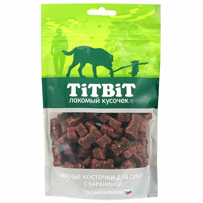 Лакомство для собак TitBit косточки мясные с бараниной 145гр д/п