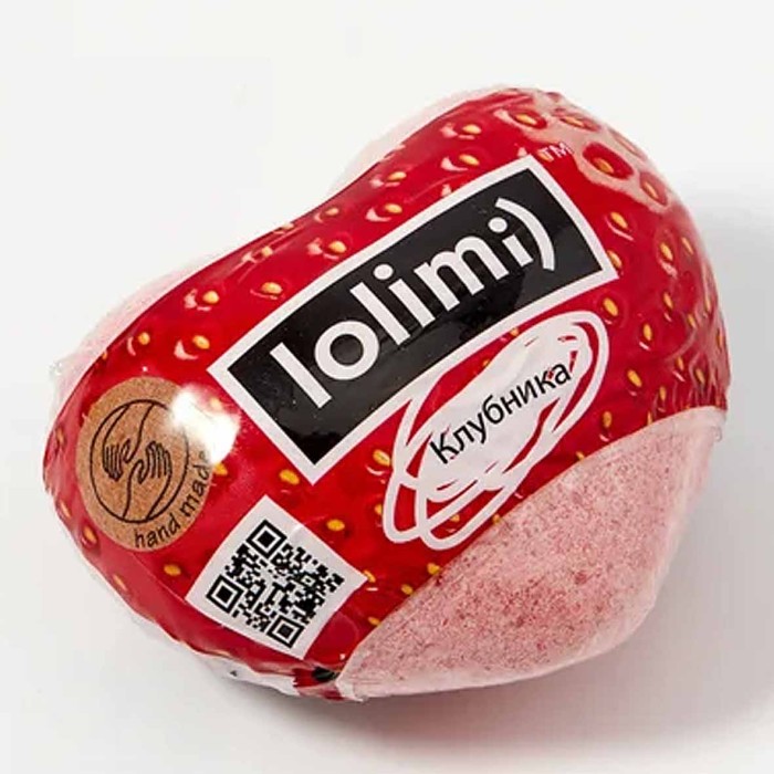 Бомба для ванн Lolimi) Клубника сердце 145гр в/у