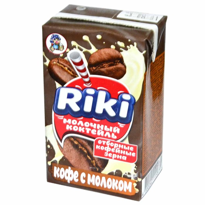 Коктейль молочный RIKI Кофе с молоком 2% 250мл пэт