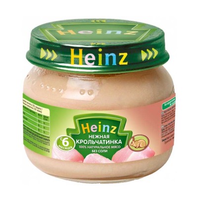 Пюре Heinz нежная крольчатинка с 6мес 80гр ст/б