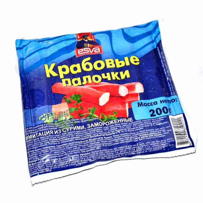 Палочки крабовые Esva 200гр в/у