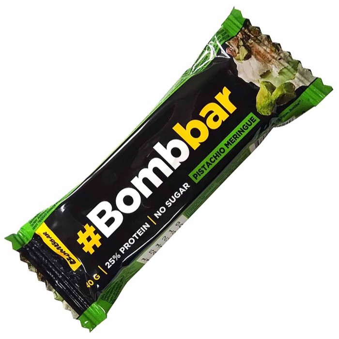 Батончик глазированный Bombbar Фисташковая меренга в шоколаде 40гр м/у