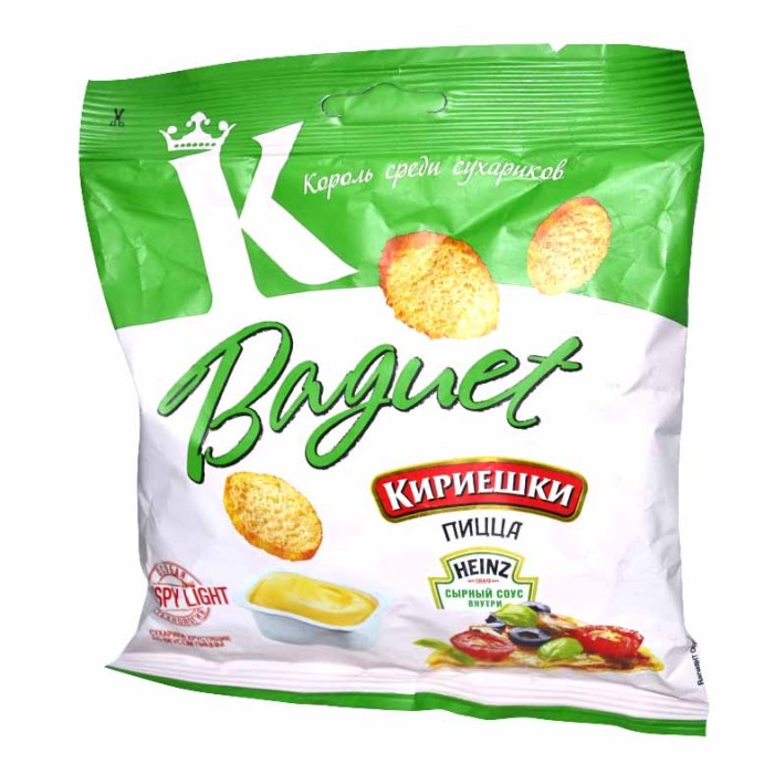 Сухарики Кириешки Baguet вкус пицца+сырныйсоус 45гр+25мл м/у