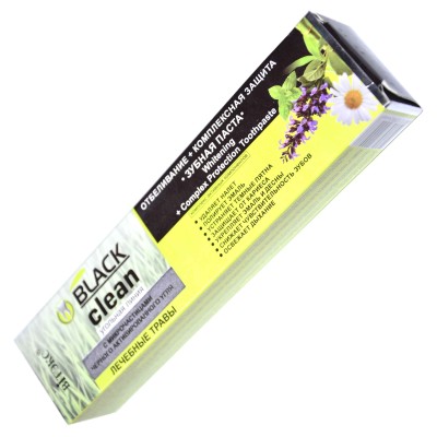 Паста зубная Black Clean Лечебные травы 85гр к/у