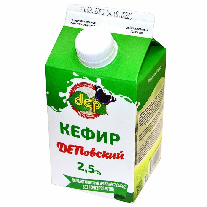 Кефир dep ДЕПовский 2,5% 500мл т/п