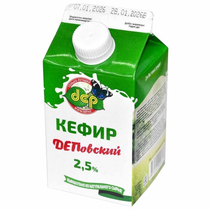 Кефир dep ДЕПовский 2,5% 500мл т/п