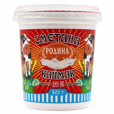 Сметана Родина 30% 400гр пэт