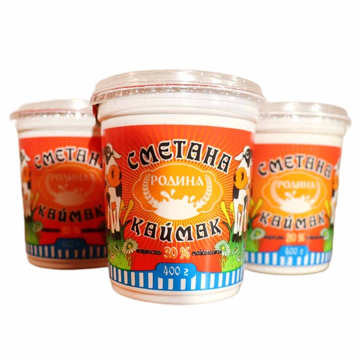 Сметана Родина 30% 400гр пэт