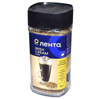 Кофе Лента с аромат Ирландского крема сублим раст 95гр ст/б