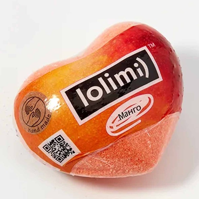 Бомба для ванн Lolimi) Манго сердце 145гр в/у