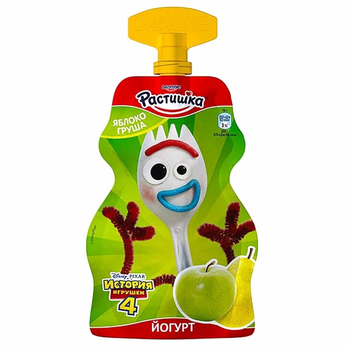 Йогурт Растишка Яблоко-Груша 2.6% 70гр д/п