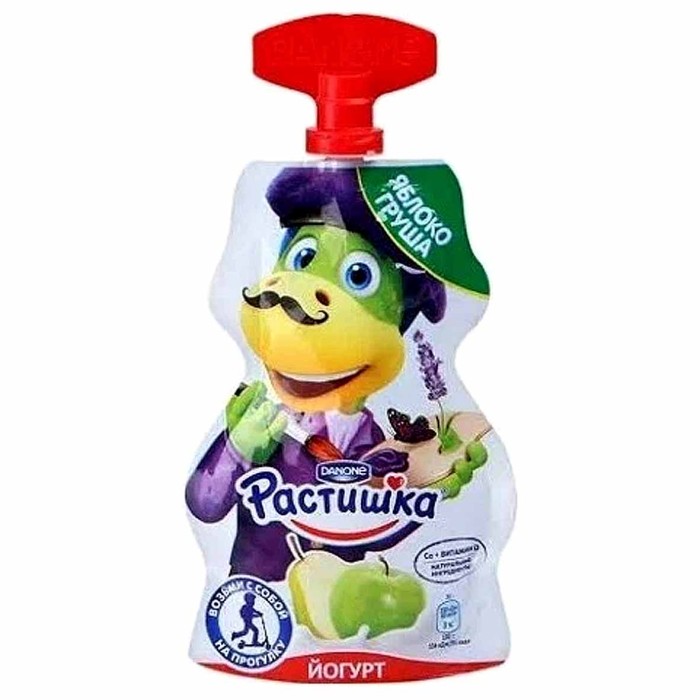 Йогурт Растишка Яблоко-Груша 2.6% 70гр д/п