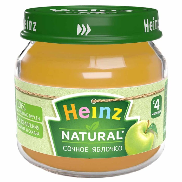 Пюре Heinz сочное яблочко с 4мес 80гр ст/б