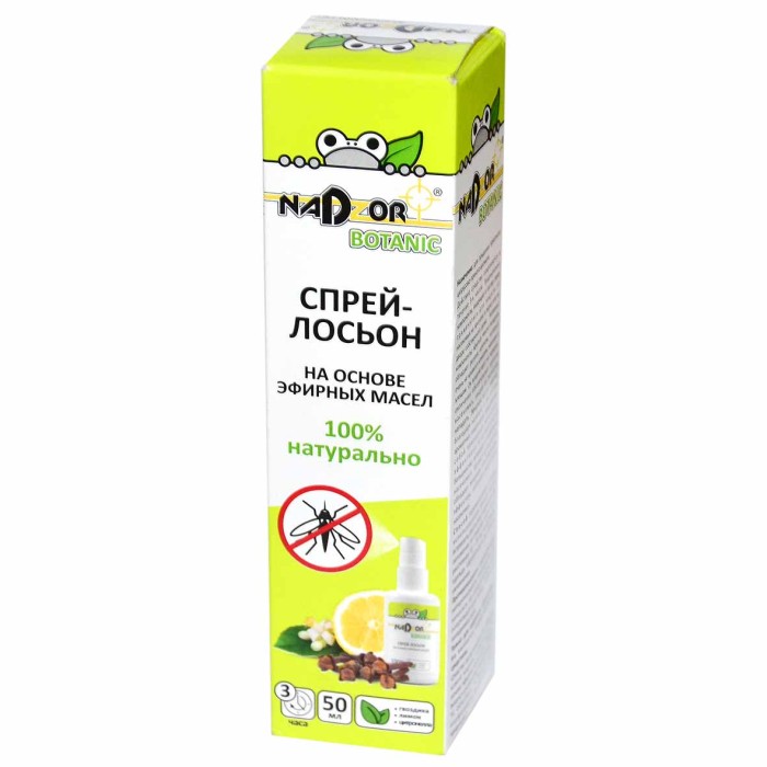 Спрей Nadzor Botanic от комаров на основе эфирных масел артNAT002