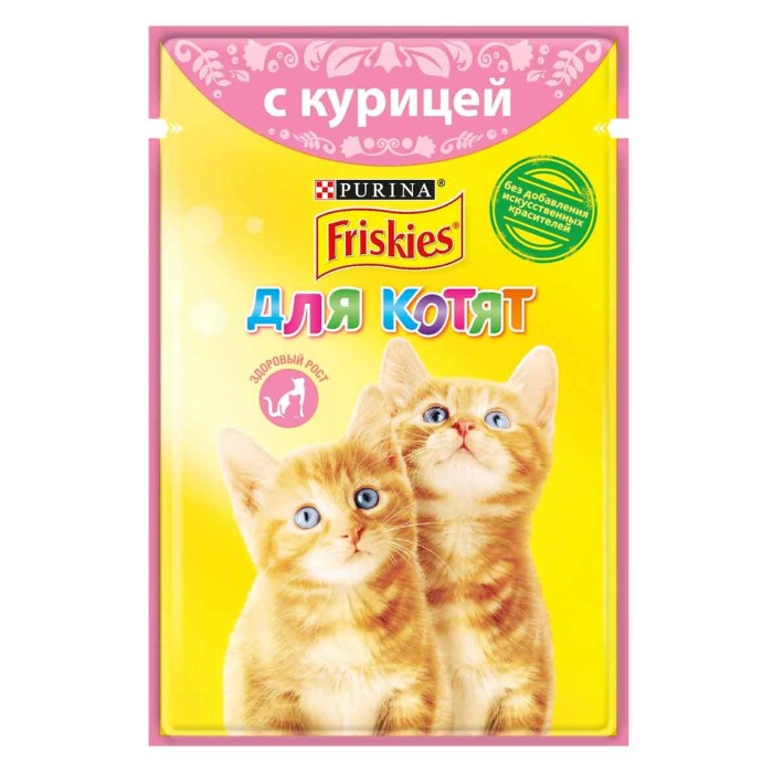 Корм для котят Friskies с курицей 85гр пауч