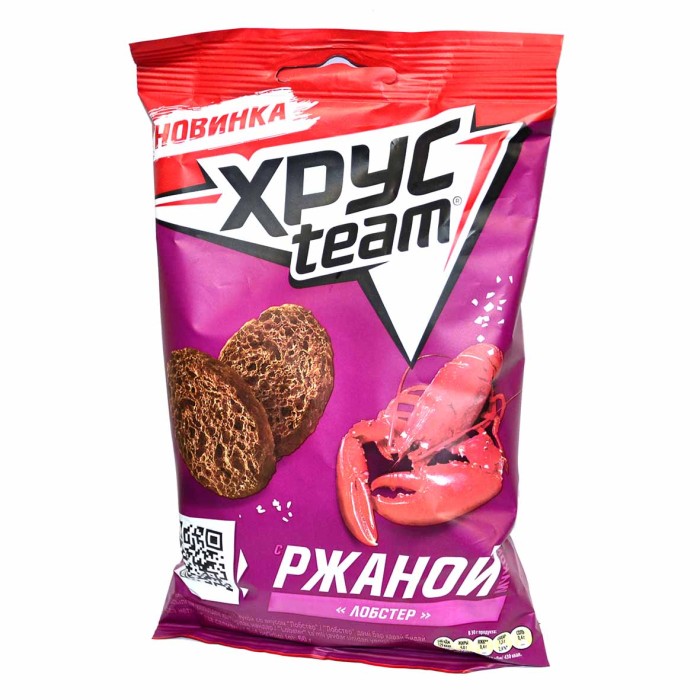 Сухарики Хрусteam ржаные вкус лобстер 60гр м/у