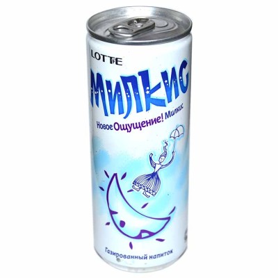 Напиток Lotte Милкис оригинал газ 250мл ж/б