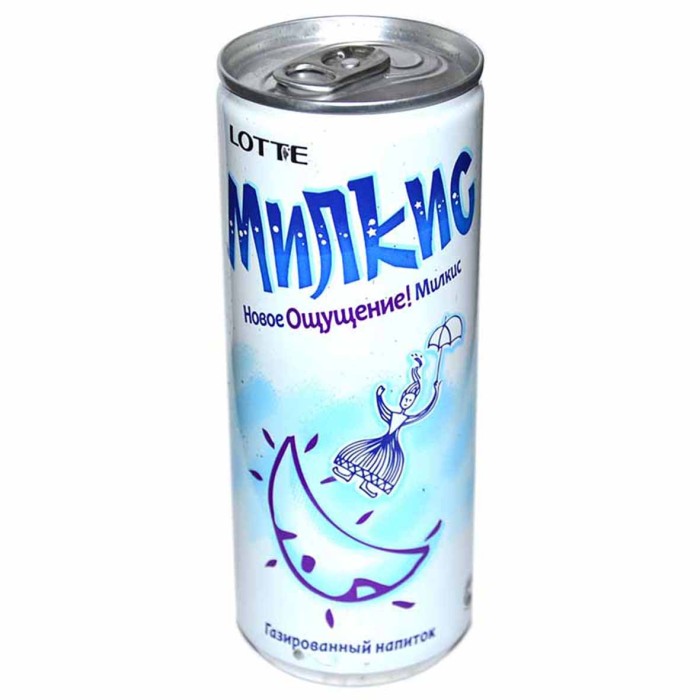 Напиток Lotte Милкис оригинал газ 250мл ж/б