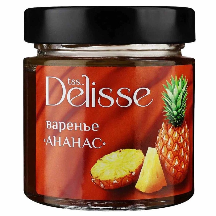 Варенье Delisse Ананас 200гр ст/б