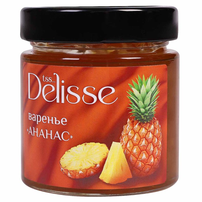 Варенье Delisse Ананас 200гр ст/б