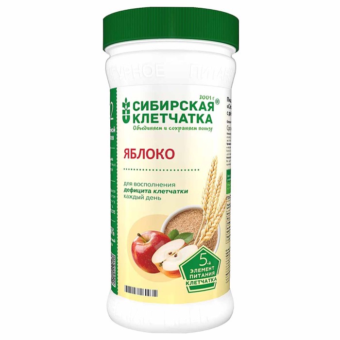 Клетчатка Сибирская Клетчатка Яблоко 280гр пэт