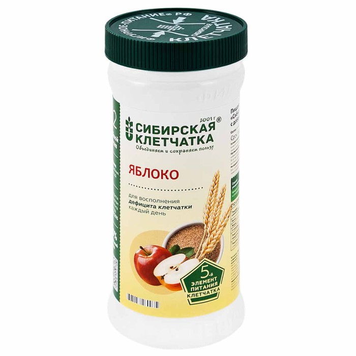 Клетчатка Сибирская Клетчатка Яблоко 280гр пэт