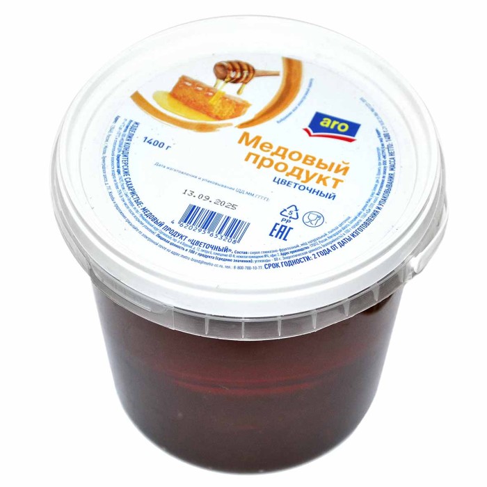 Продукт медовый Aro цветочный 1400гр пэт