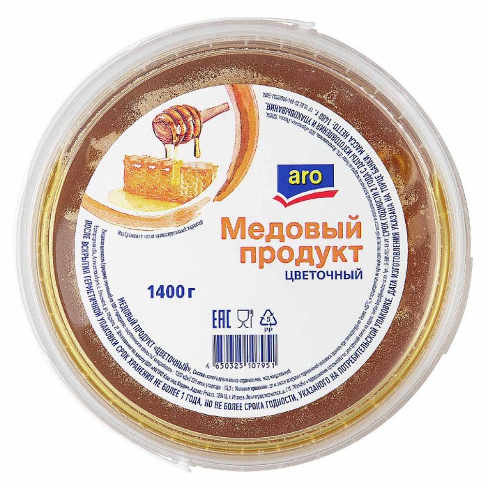 Продукт медовый Aro цветочный 1400гр пэт