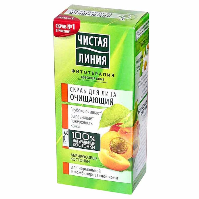 Скраб для лица Чистая линия Очищающий 50мл пэт