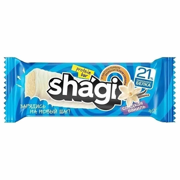 Батончик протеиновый Shagi со вкусом ванили 40гр м/у