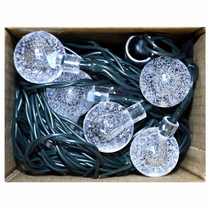 Украшение новогоднее Гирлянда Inbloom шампань на солн батарее 10LED 4м арт185-063