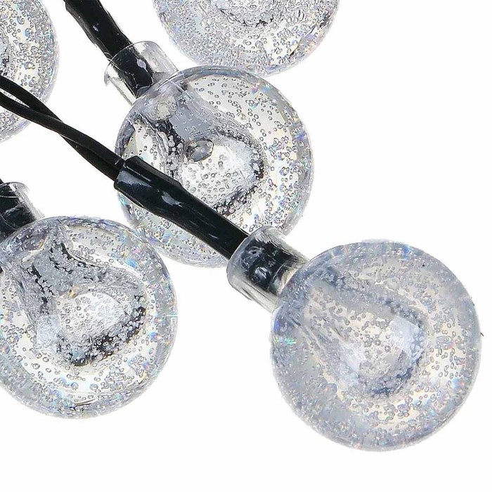 Украшение новогоднее Гирлянда Inbloom шампань на солн батарее 10LED 4м арт185-063