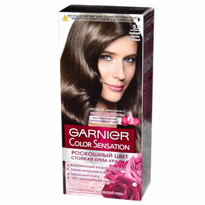 Краска для волос Garnier Color Sansation 5.0 Светло-каштановый к/у