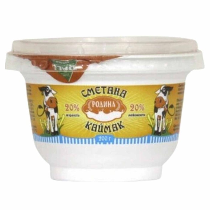 Сметана Родина 20% 200гр пэт