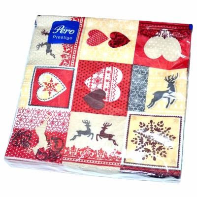 Салфетки Pero Prestige Счастье 33х33 3сл 20л