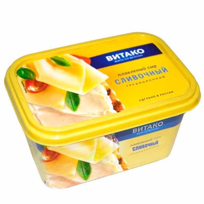 Сыр плавленый Витако Сливочный 50% 400гр пэт