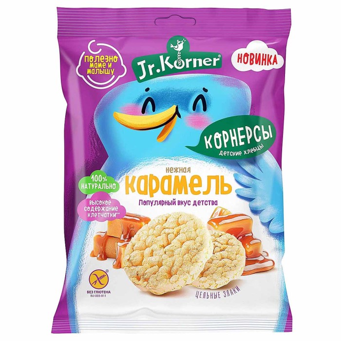 Хлебцы Dr.Korner рисовые нежная карамель 30гр м/у