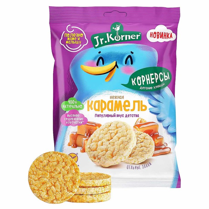 Хлебцы Dr.Korner рисовые нежная карамель 30гр м/у