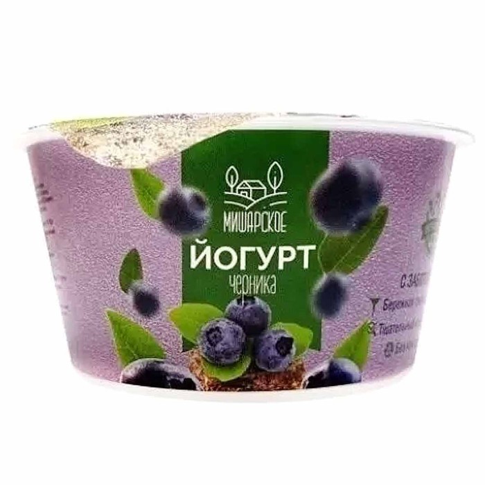 Йогурт Мишарское черника 2,5%  125гр стакан