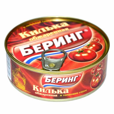 Килька Беринг обжаренная в т/с 240гр ж/б ключ