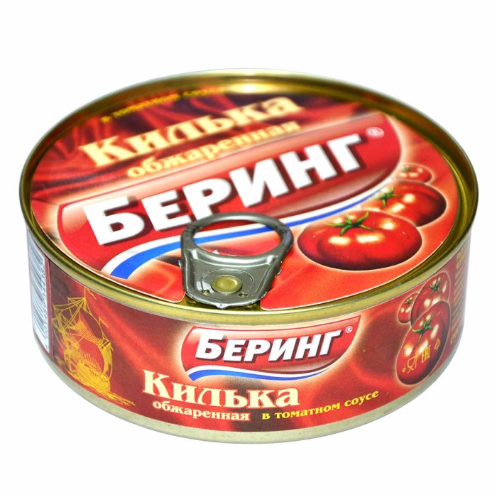 Килька Беринг обжаренная в т/с 240гр ж/б ключ