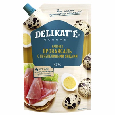 Майонез КАМАКО Delikat'e  Провансаль с перепелиными яйцами 400мл д/п