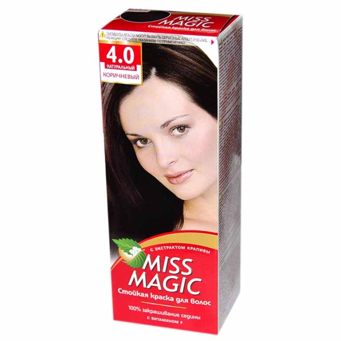 Краска для волос Miss Magic 4.0 Натуральный коричневый 90гр к/у
