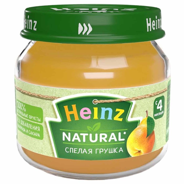 Пюре Heinz спелая грушка с 5мес 80гр ст/б