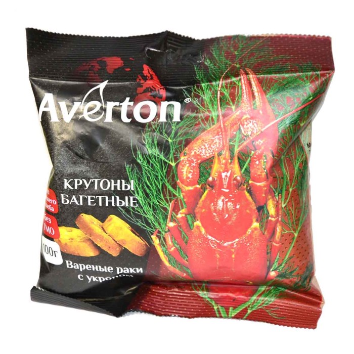 Сухарики Крутоны багетные вкус варенные раки с укропом 100гр м/у