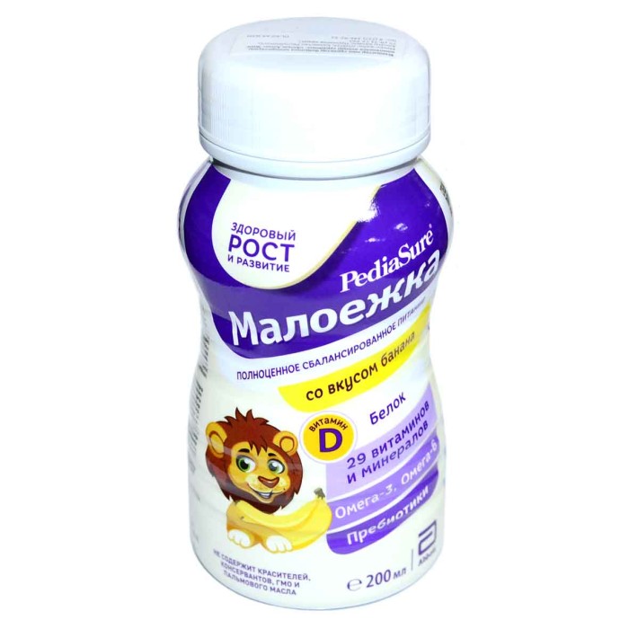 Смесь жидкая PediaSure Малоежка банан 200мл пэт