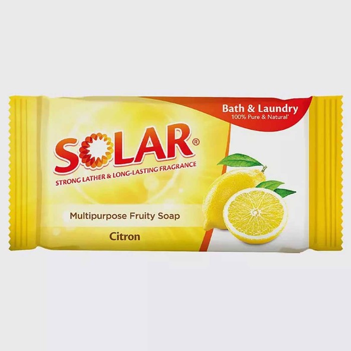 Мыло туалетное Solar  Citron 220гр м/у