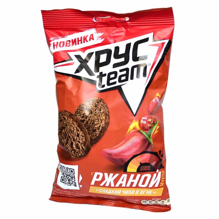 Сухарики Хрусteam ржаные вкус сладкий чили 60гр м/у